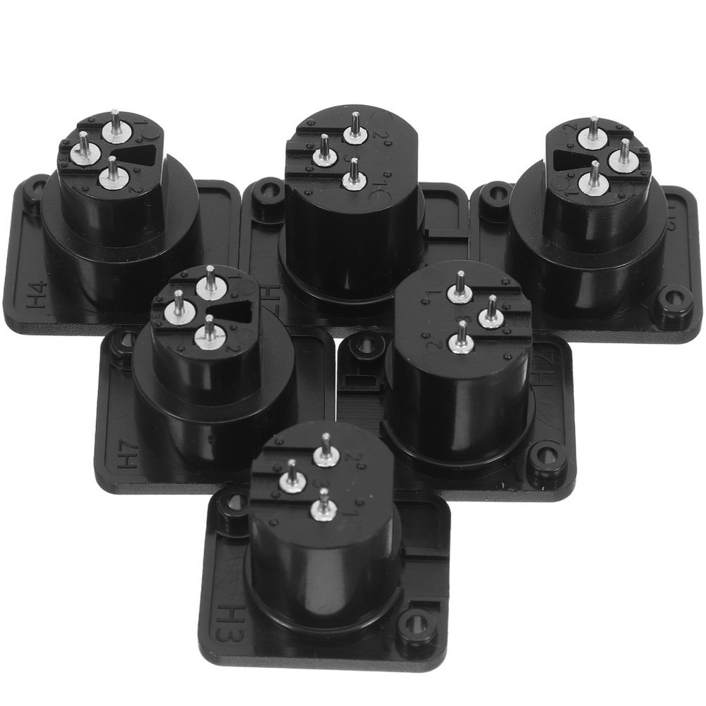 6 Pcs Panel Mount for Microphone Xlr Female Socket 3 Pin Accessory