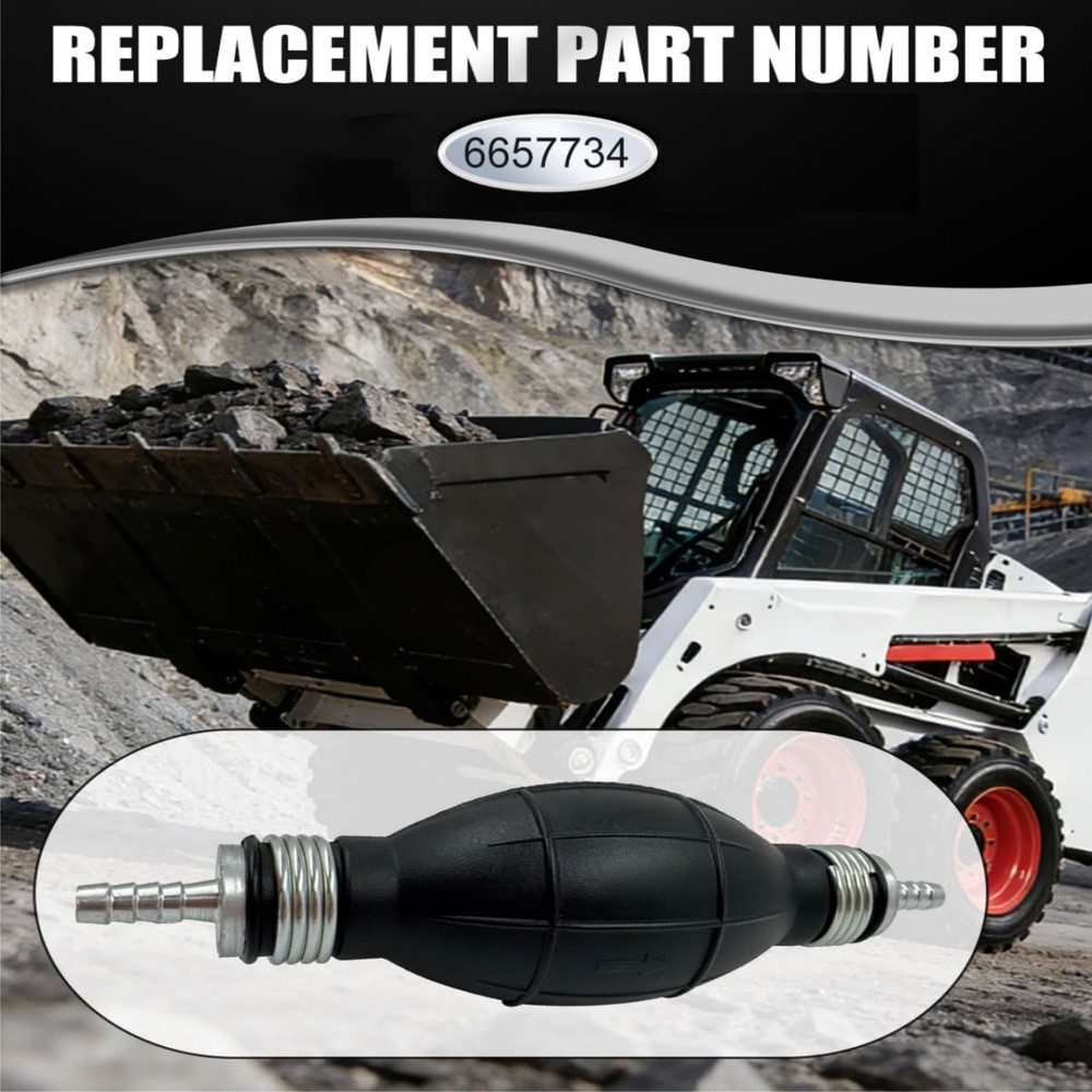 Fuel Primer Bulb Assembly 6657734 For Bobcat Compact Excavator E08 E10 E25 E26