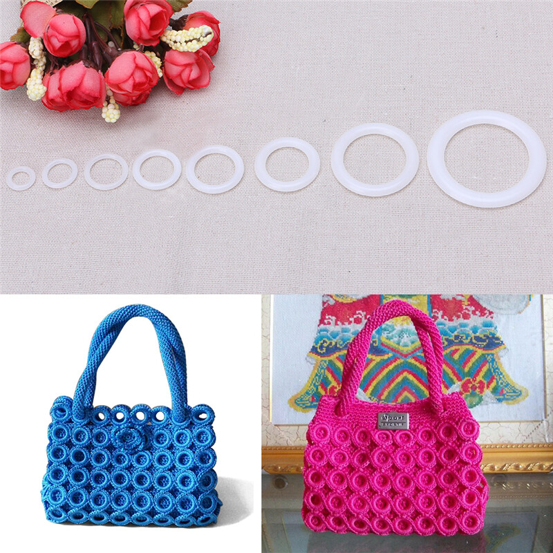 DIY Crochet Ring Circle Hook Plastic Craft Tool Accessory for Handbag Car for