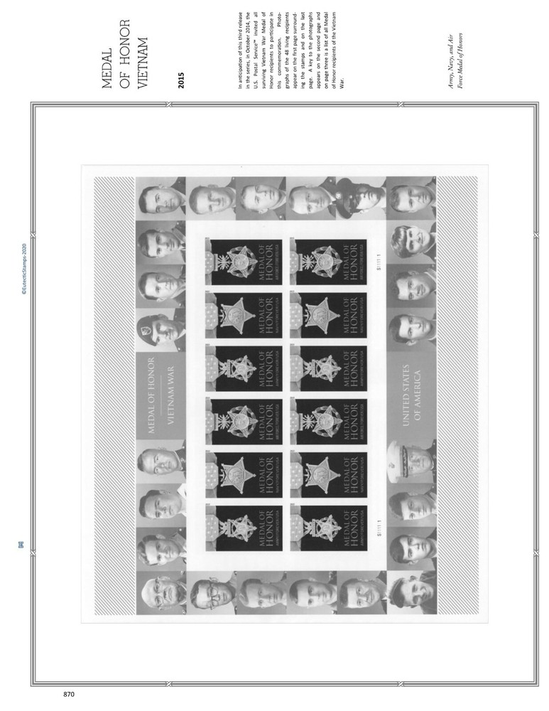 2015 U.S. Commemorative Singles COMPLETE Supplement (White Ace Alternative)