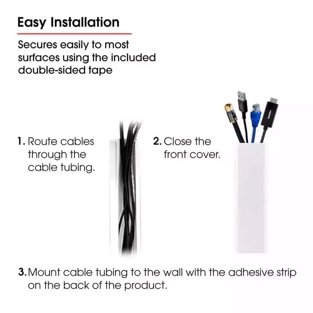 3 ft. Cable Cover with Adhesive Backing (2-Pack) 33636