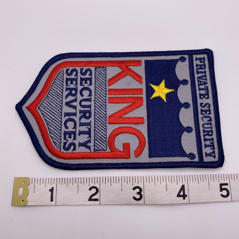 King Security Services, Private Security, Embroidered Patch Crest Emblem