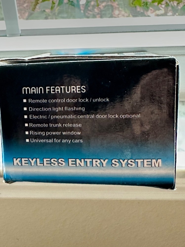 Keyless Entry System, With Remote, Open Box, Unused
