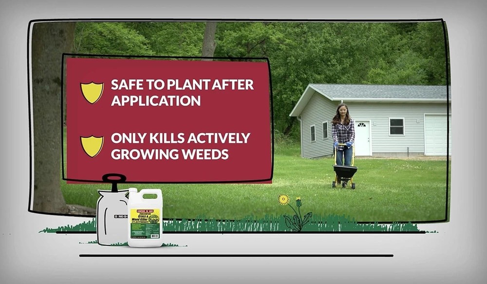 Herbicide Concentrate Mix Root Weed Grass Killer Rainproof 41% Glyphosate 16oz