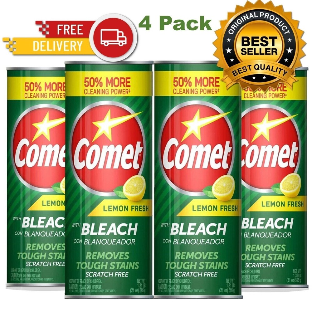 Comet Cleaner with Bleach All-Purpose Removes Stains 4 PACK