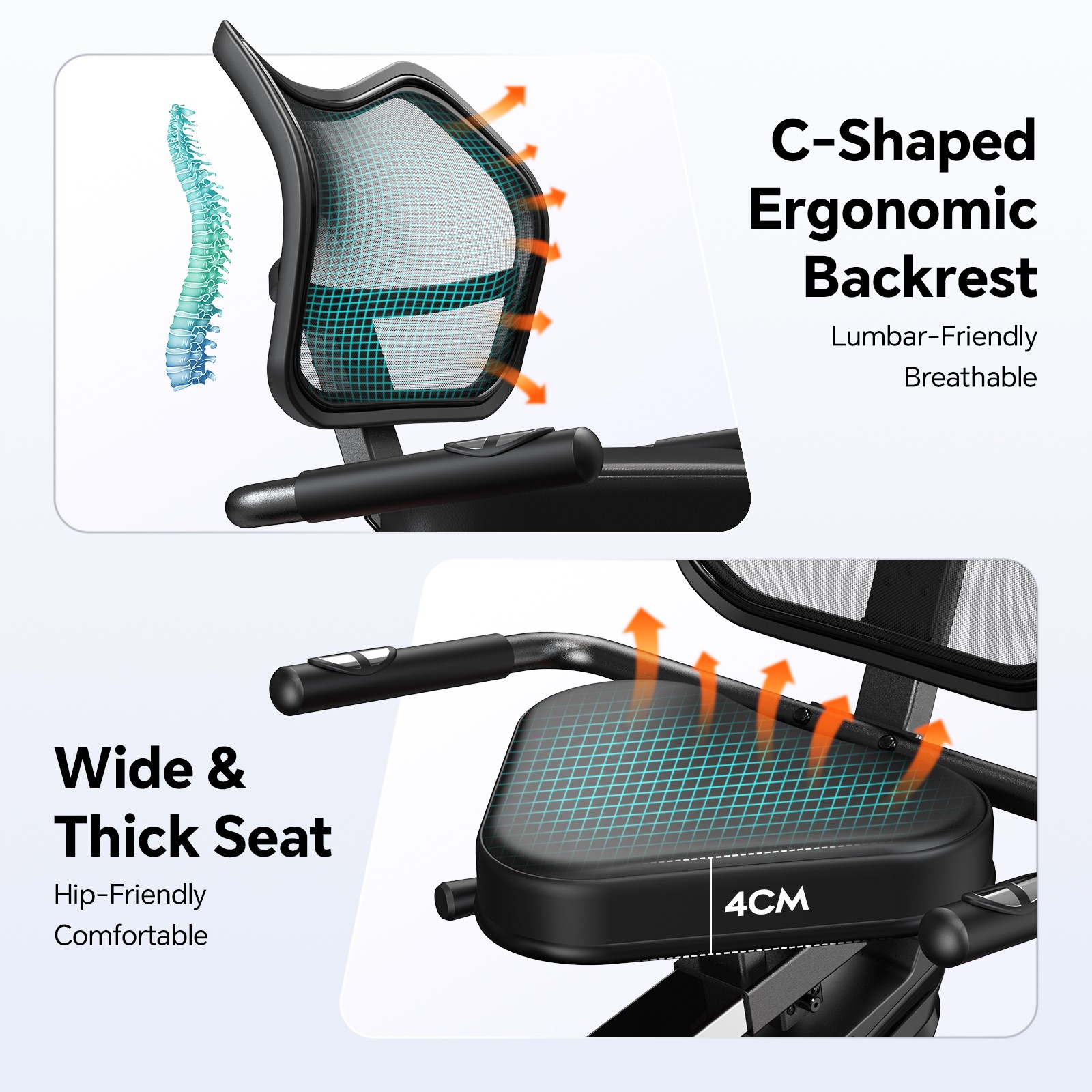 High-end Magnetic Adult Recumbent Exercise Bike Smart Bluetooth Arm Exerciser