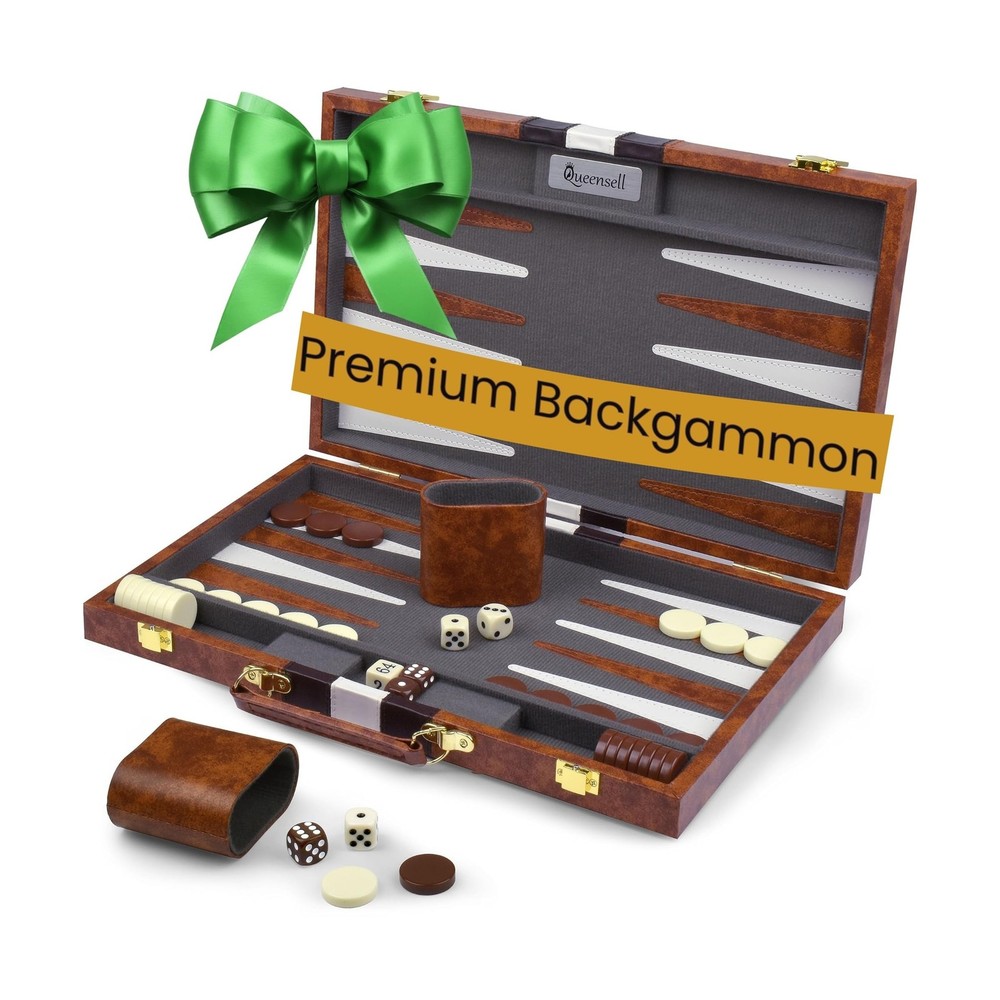 Large Backgammon Sets for Adults - Classic Board Games for 2 Players Adults a...