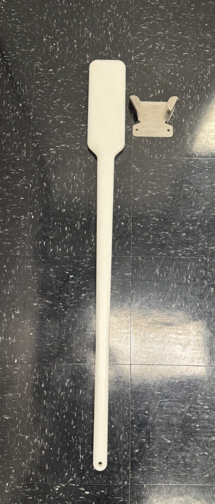 Follett ABICEPADDL46 White Poly Ice Paddle 46" & Bracket Holder
