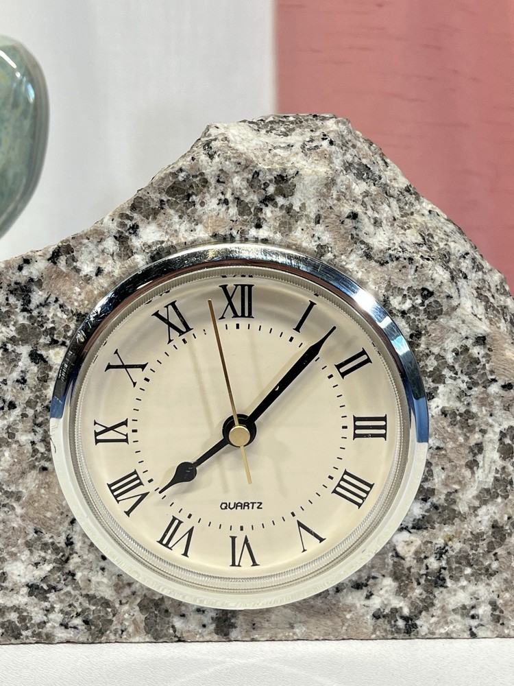 Vintage Granite Mantel Clock