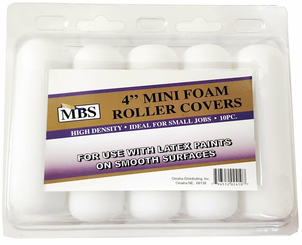 10pc Foam Mini 4" Rollers High Density Foam Paint Glue Epoxy Stain