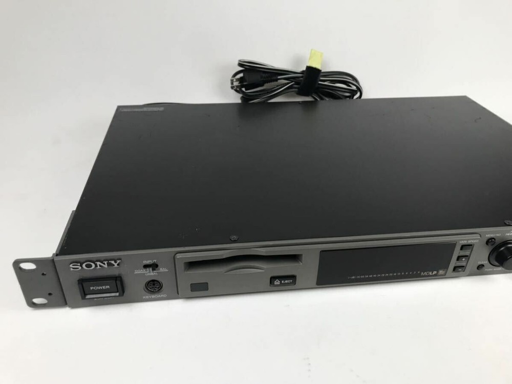 SONY MDS-E12 Professional MD LP Recorder Player Black Tested working