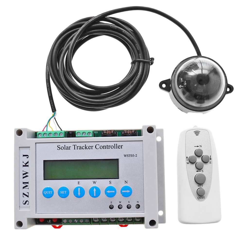 Dual Axis Solar Panel Tracking Electronic Solar Tracker Controller W/ IR Remote