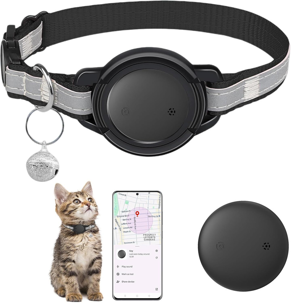 Google Android Cat Tracker Collar (1 Pack), Mini Cat GPS Tracker, Smart Pet Acti