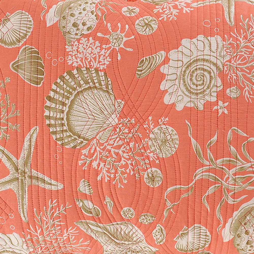 F Bedspread Coral Natural S