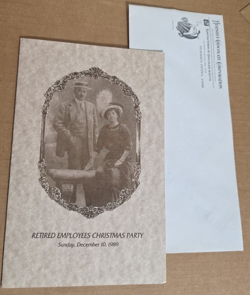 1989 Hershey  Hershey's Retired Employees Christmas Party Program Brochure +