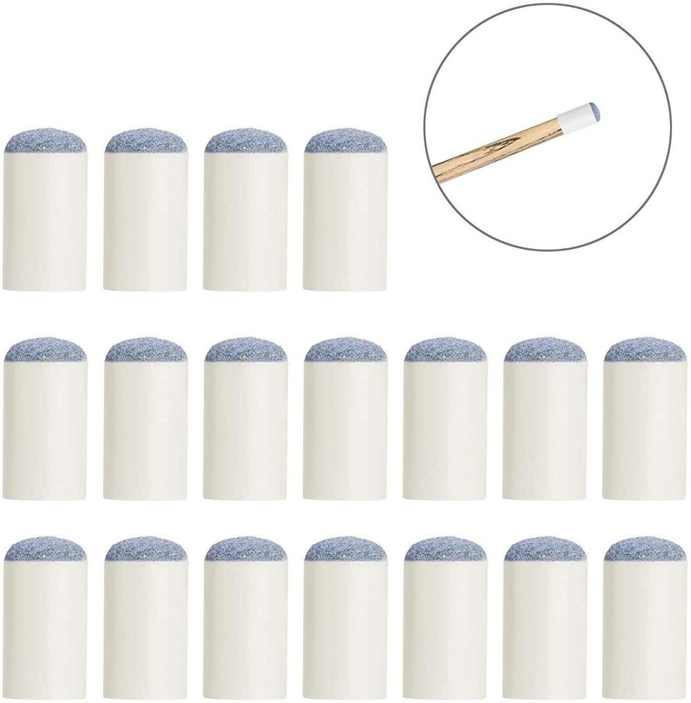 BLUECELL 20pcs Replacements Slip-On Pool Billiard Cue Tips,13mm