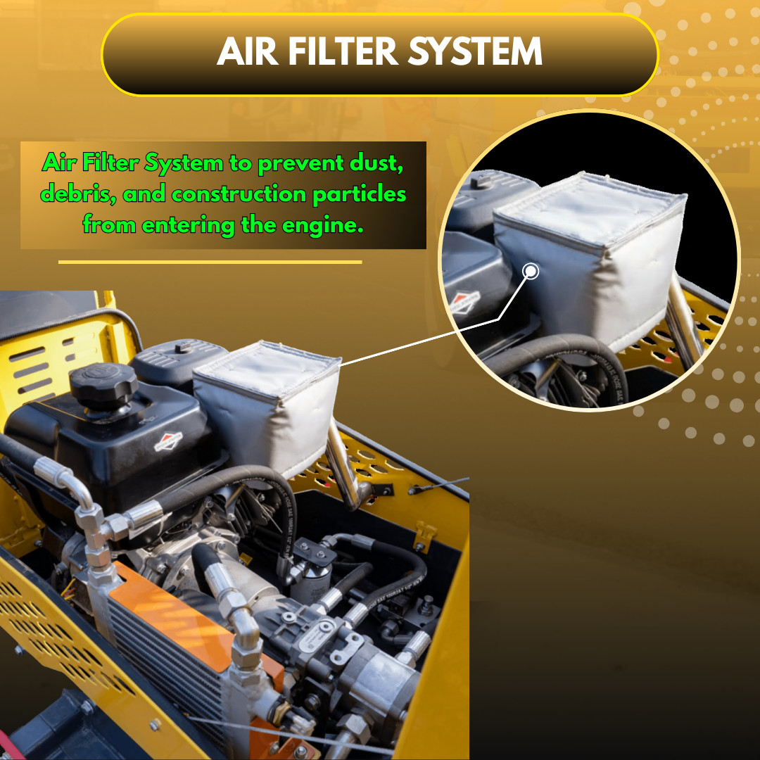 TYPHON FURY 15 Mini Road Roller 1.5Ton 13.5 hp B&S Gas Engine Hydraulic Steering