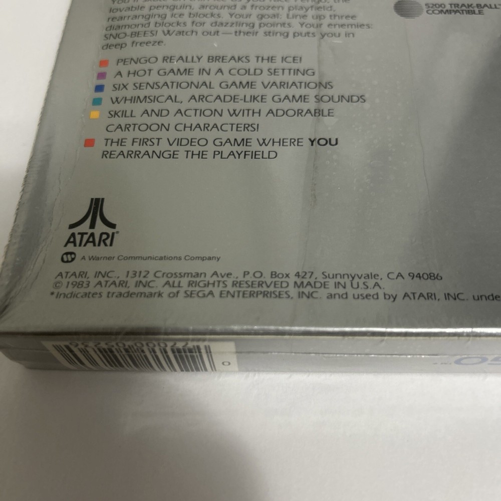 Pengo video Game Atari 1983 SEALED With Case