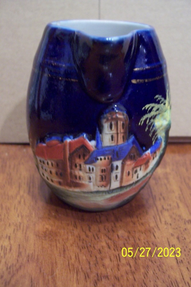 Decorative Blue Mini Pottery Pitcher