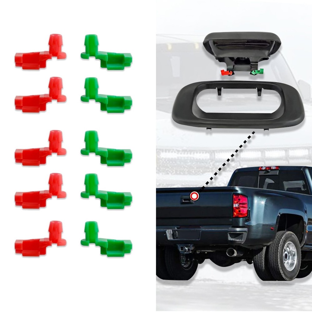 10PCS Tailgate Handle Rod Clip, Auto Tailgate Accessories Left and Right Hand...