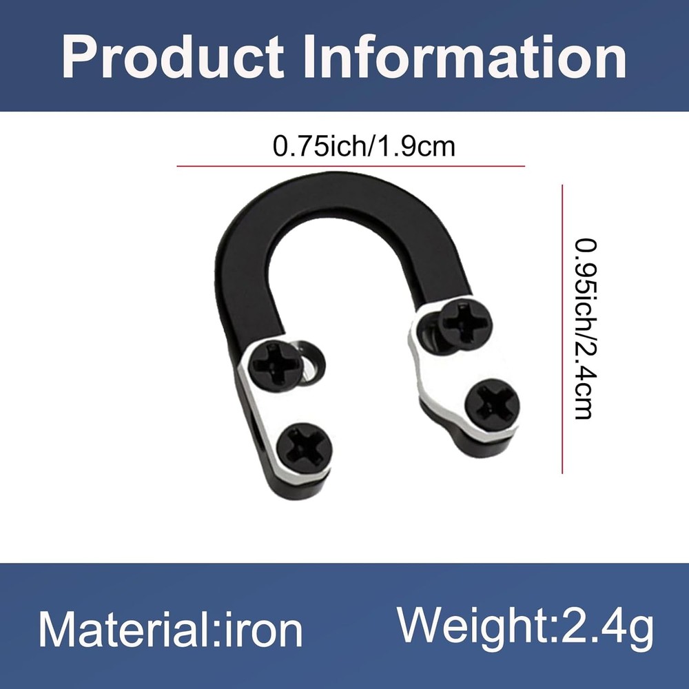 2 Sets Archery Metal U Nock D Loop for Compound Bow, Metal D Ring Material Arche
