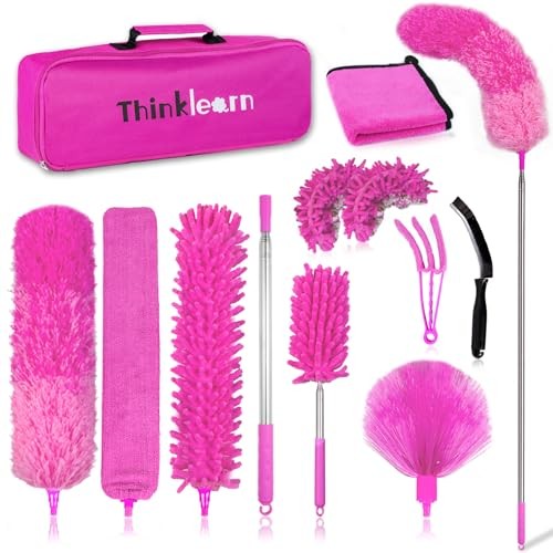 Microfiber Dusters for Cleaning,14PCS Feather Dusters with Extension