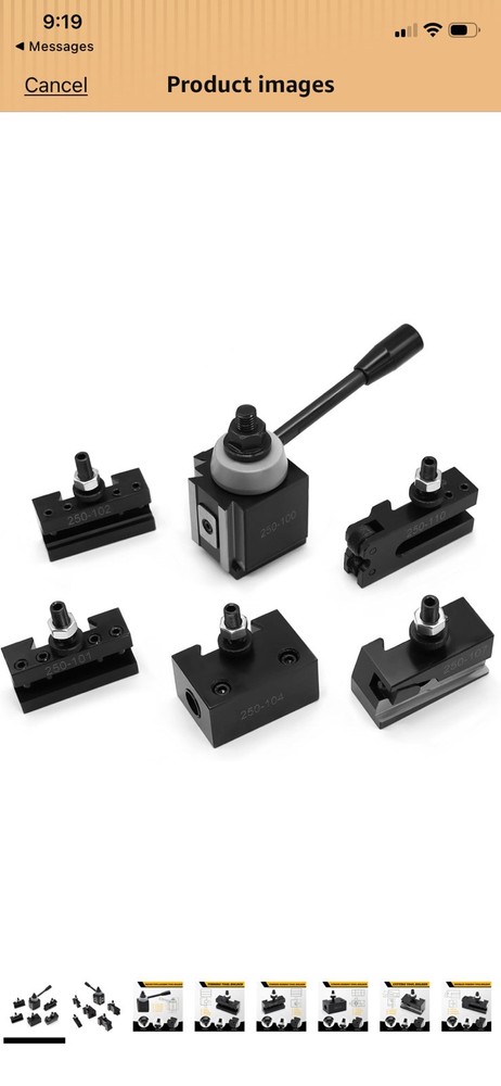 Quick Change Tool Post Set 6 Pcs Lathe Tool Holders for 6"-12" Mini Lathe Swing