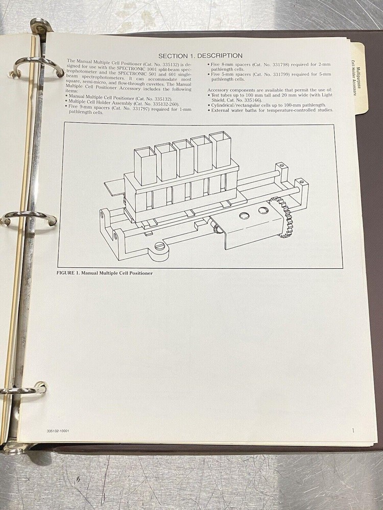 Bausch & Lomb Spectronic 501 & 601 - Users Guide / Manual / Instruction Book