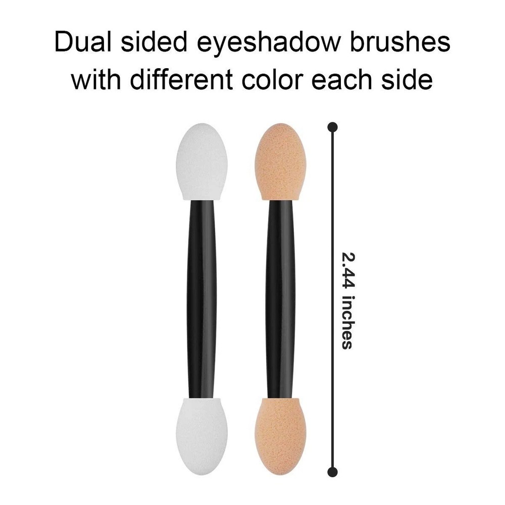 120 Pack Disposable Eyeshadow Brush, Double Ended Sponge Eye Shadow Applicator