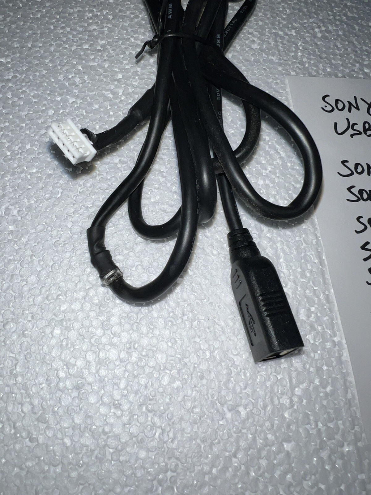 SONY Car Stereo USB Connector USB Cable White Tip For ISO Sony MODELS