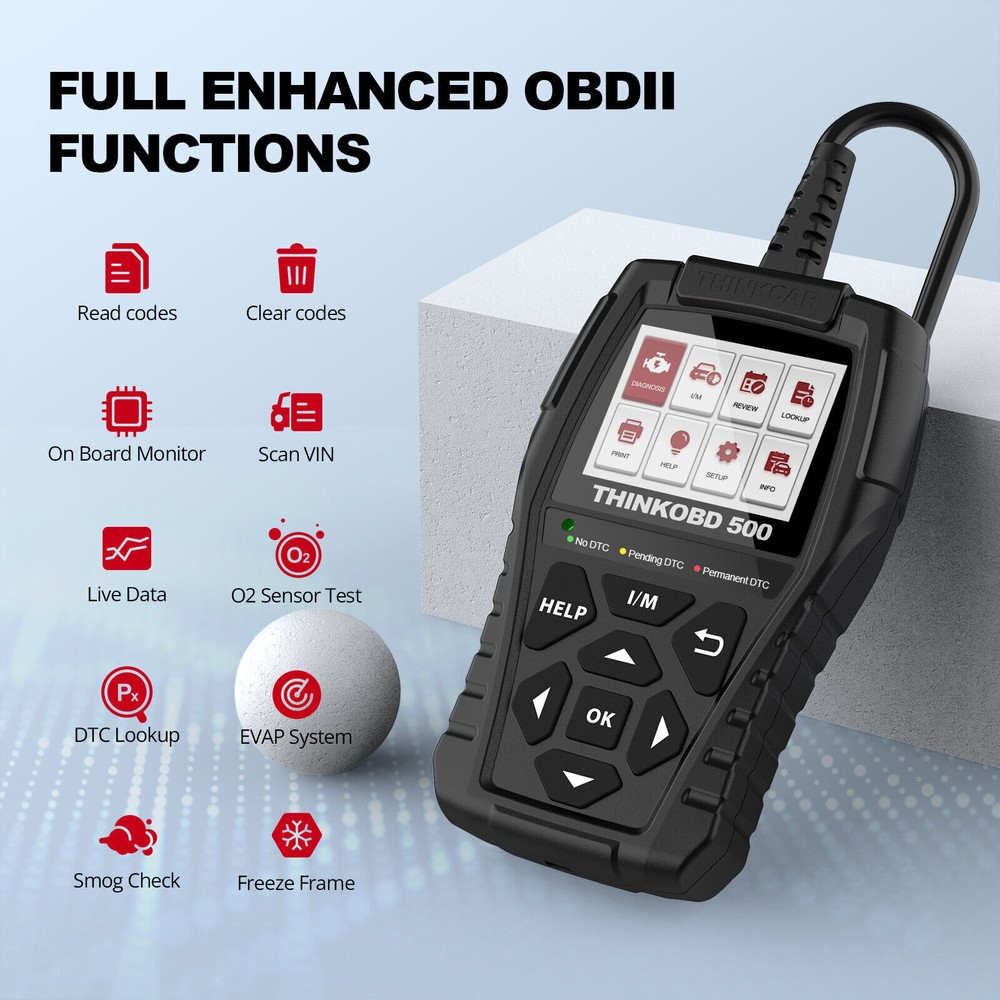 ThinkOBD 500 OBD2 Scanner Vehicle Code Reader Check Engine Diagnostic Tool