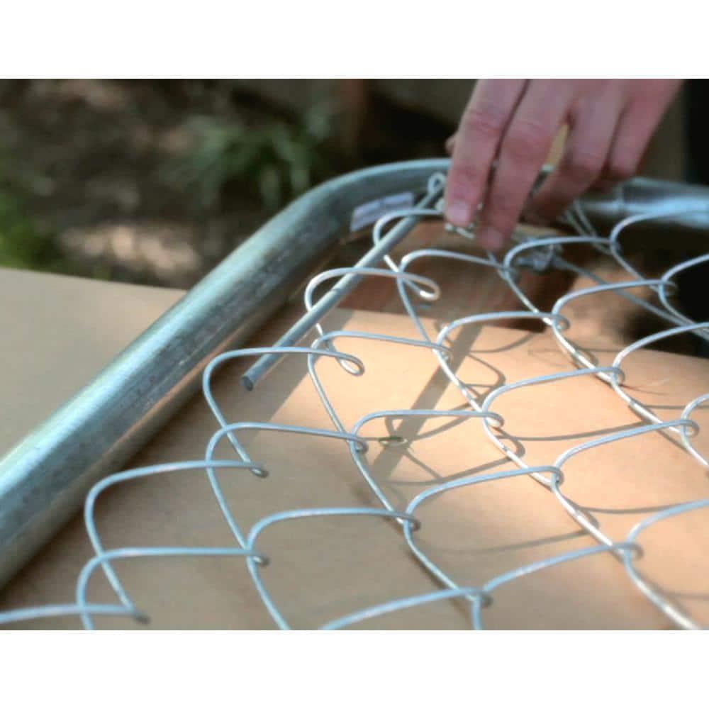 6ft X 4ft Adjustable Single Walk-Through Chain Link Fence Gate Galvanized Metal