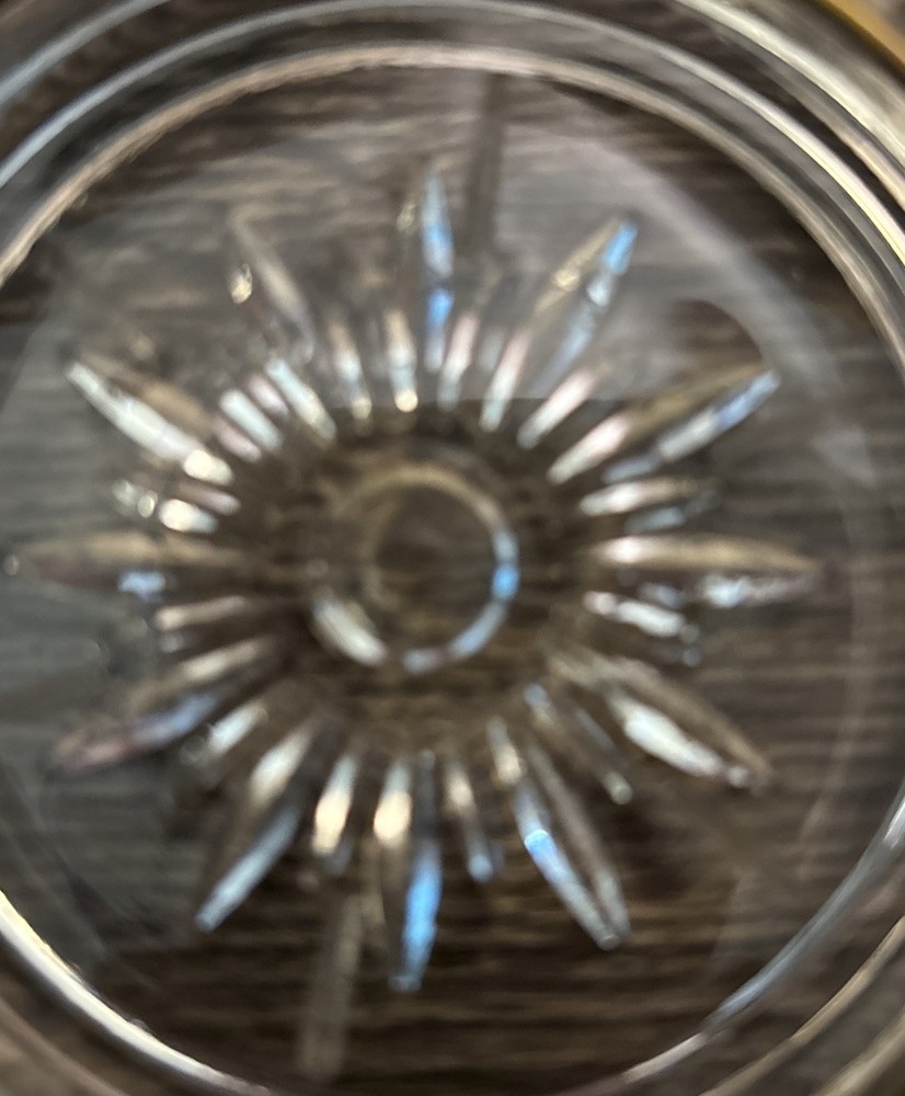 Vintage Decorative Silver Plated Glass Coaster