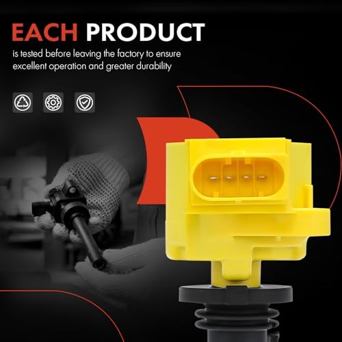 () Engine Ignition Coil Pack Compatible with Mercedes-Benz E550 2007 Yellow