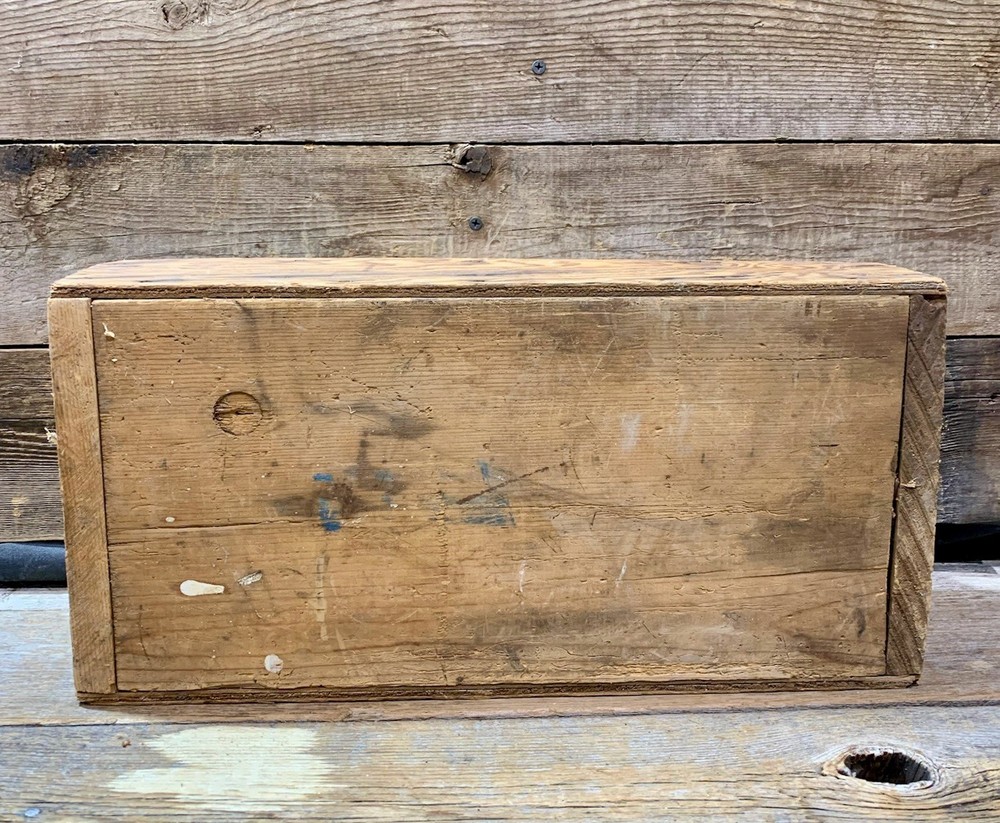 Rustic Wood Tool Caddy, Carpenters Box with Handle, 16" x 8"