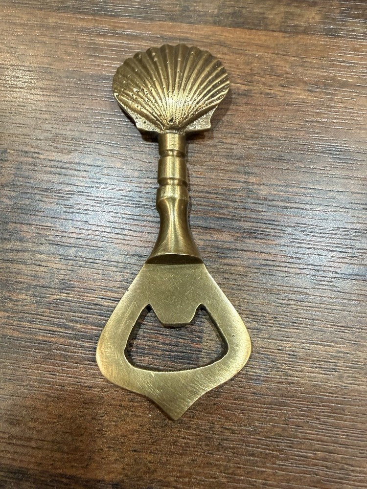 Solid Brass Sea Shell Bottle Opener 4.5”