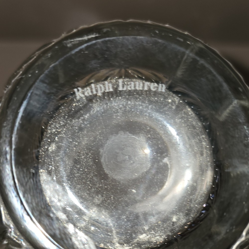 Ralph Lauren 9" Harringbone Crystal Vase