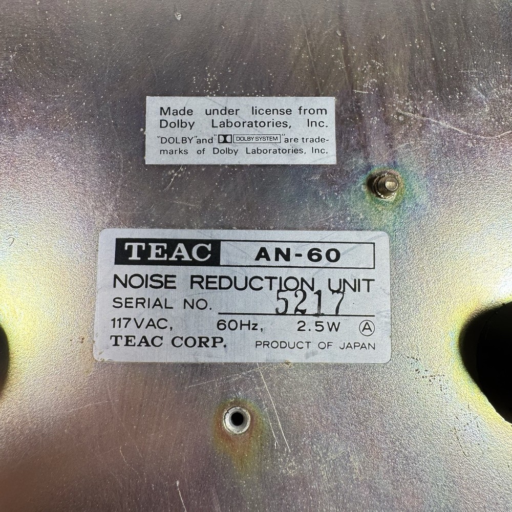 TEAC AN-60 Tape Noise Reduction Dolby System Unit Powers On