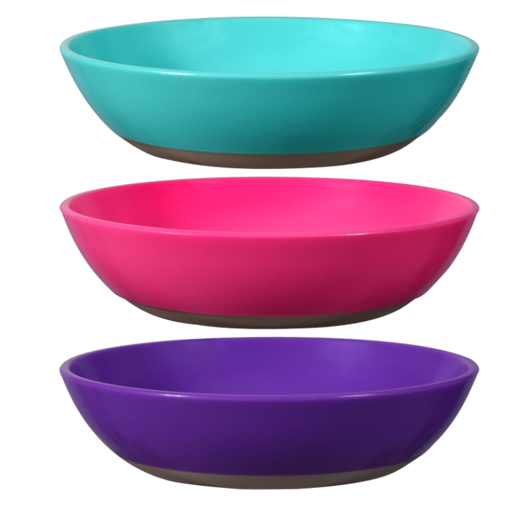 New Small 5 inch Plastic Non Skid Cat Food Bowl Pink, Aqua, Purple ~Choose Color