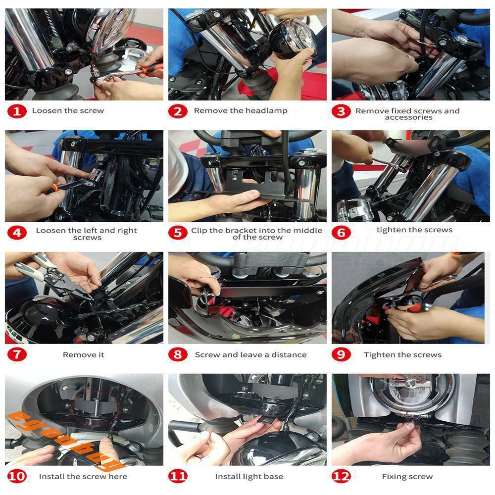 Headlight Fairing Windshield & Bracket Mount For Harley Softail FXBB FXBBS FXST