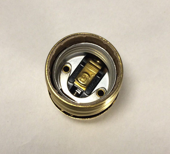Solid Brass Short Keyless Early Electric Industrial Style Uno Lamp Socket #so290