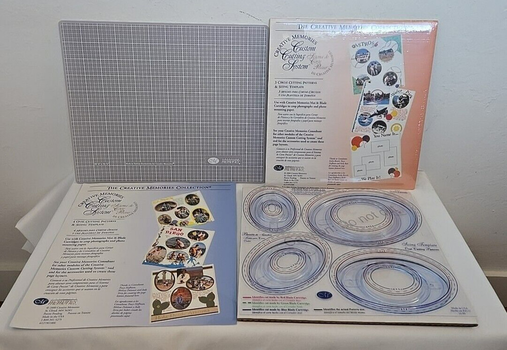 Creative Memories Custom Cutting System Circle Oval + Cutting Mat