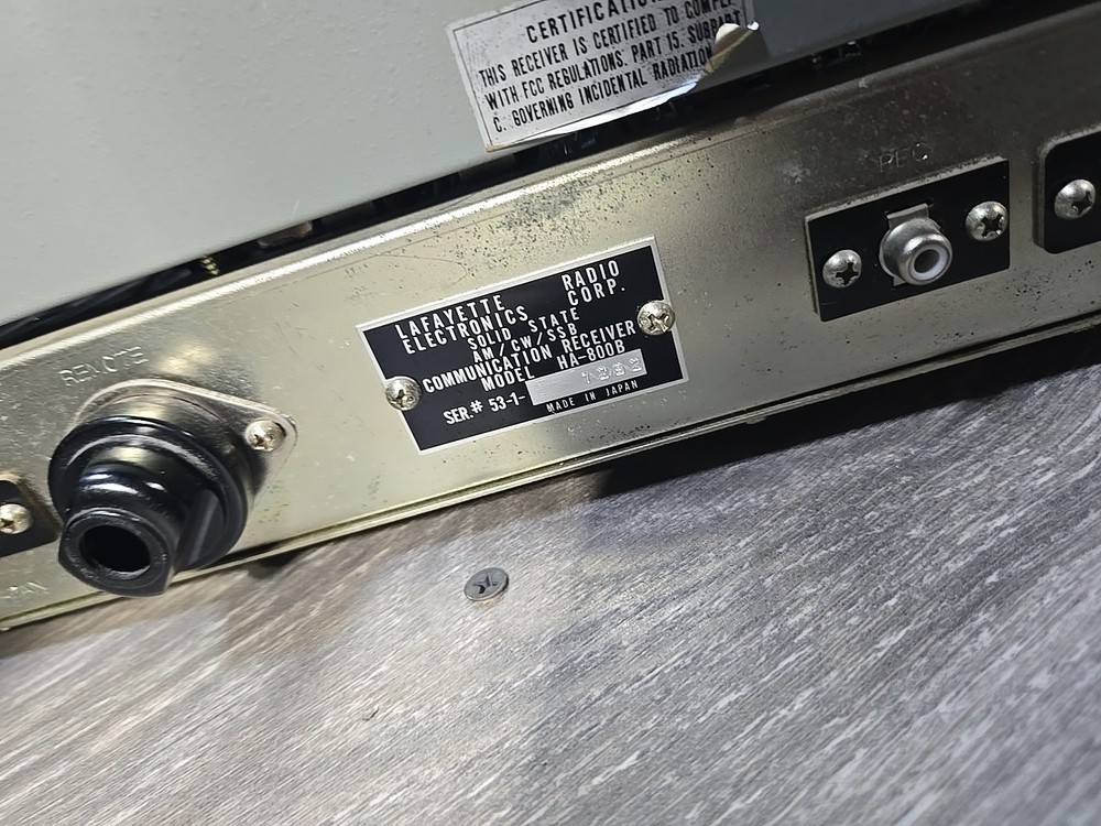 Lafayette HA-800B Solid State Communications Receiver W/ HE- 48C Speaker Tested