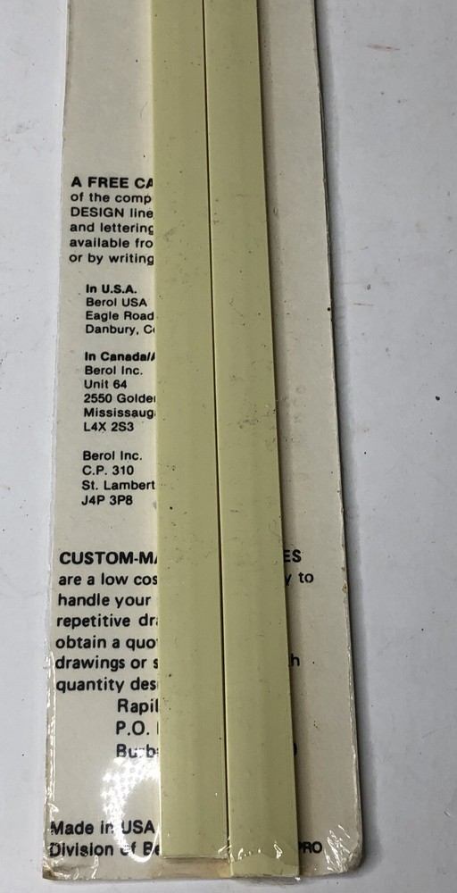Berol RapiDesign R-967 Microfont Lettering Guide 3/8 in