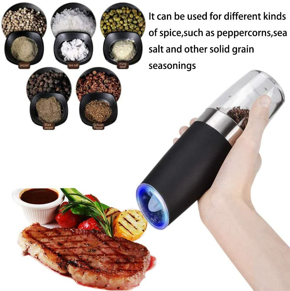 Gravity Electric Salt Automatic Pepper and Salt Mill Grinder with LED Light US