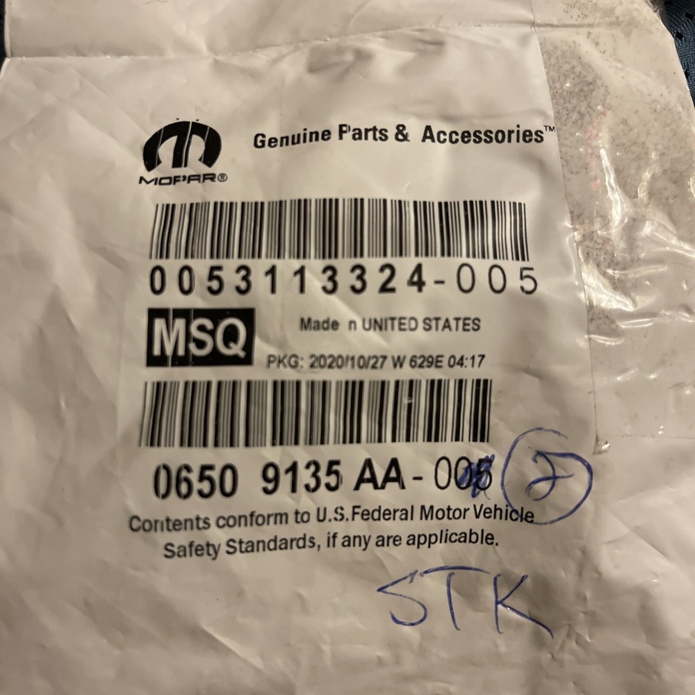 Mopar 06509135AA Spoiler Retainer