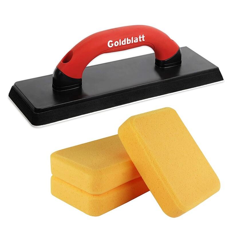 Goldblatt 4"x12" Grout Float Molded Rubber Grout Float, Floor & Tile Grout Tools
