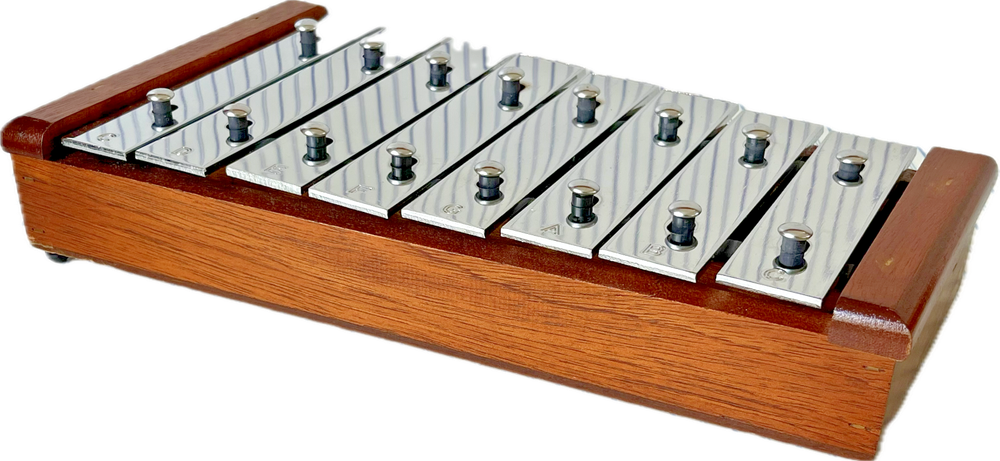 Vintage 1970s Percussion GLOCKENSPIEL Chromatic 8 Note Bars 8038 BEATERS Honher?