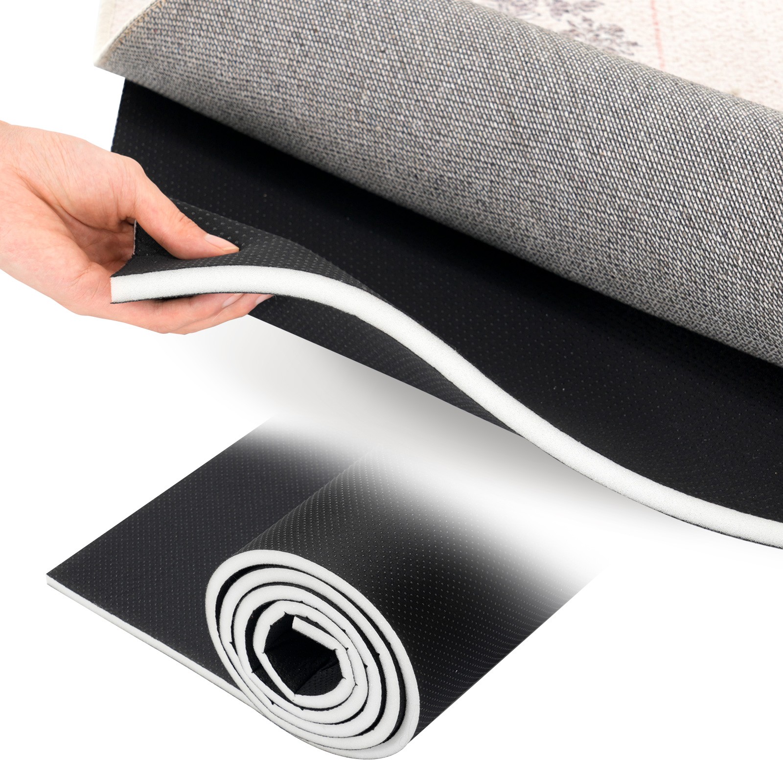 SUNYRISY Memory Foam Non Slip Rug Pads Cushioned Carpet Pad  5x8/6x9/8x10/9x12Ft