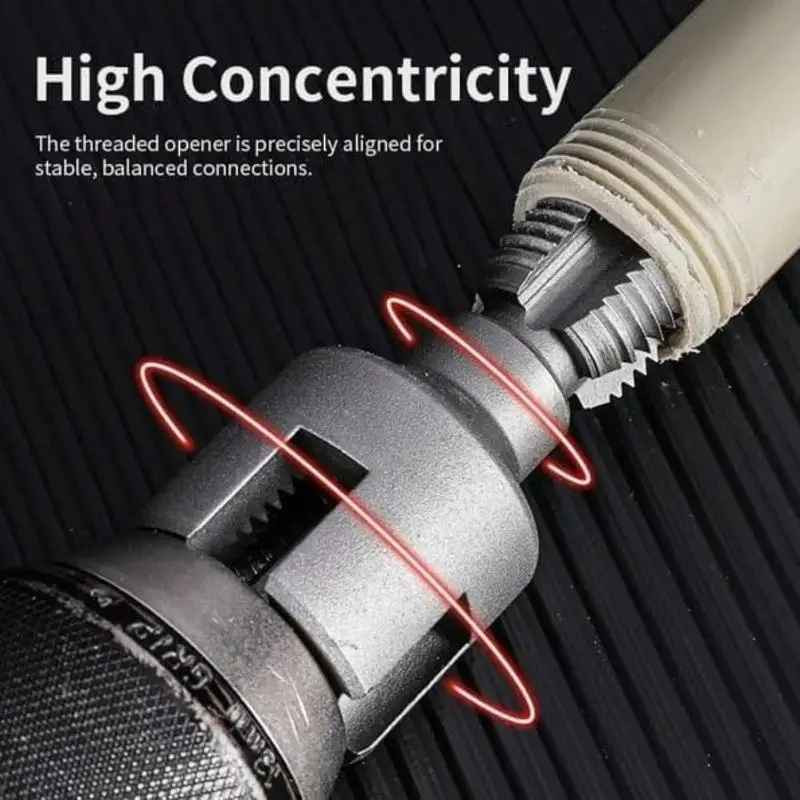 2pcs Integrated Internal & External Pipe Threading-Tool,PVC Pipe Threader Kit